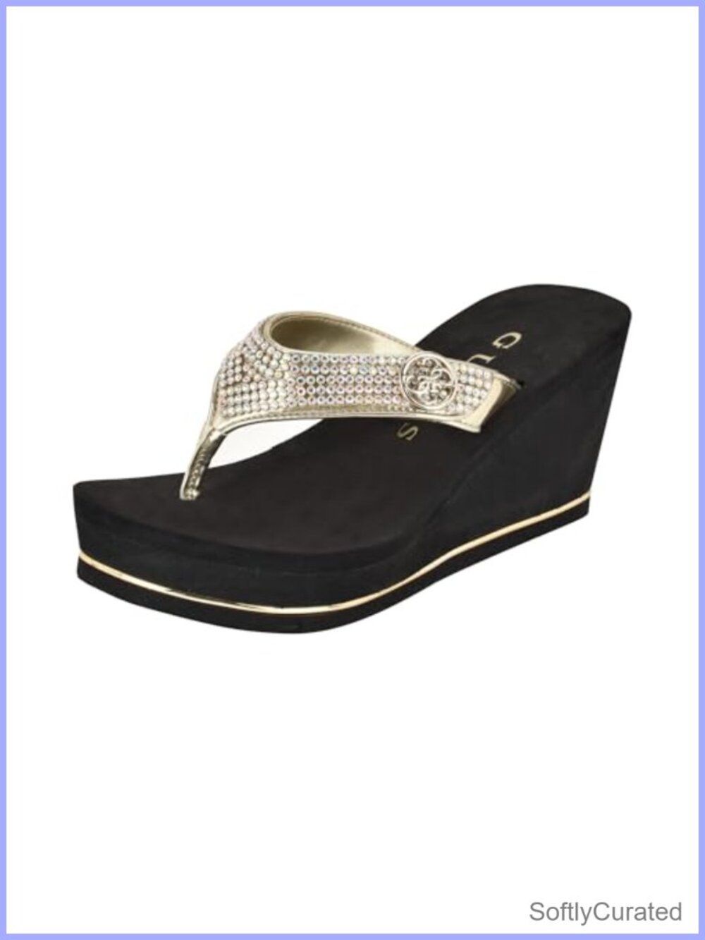 Rhinestone Platform Wedge Sandals Open Toe Ankle Strap Summer Dress Shoes